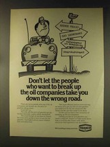 1976 Texaco Oil Ad - Don't Let People Break Up - $18.49