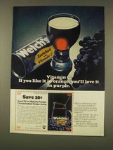 1976 Welch&#39;s Grape Juice Ad - Vitamin C in Purple - £14.57 GBP
