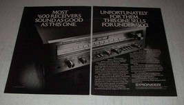 1977 2-page Pioneer SX-650 Receiver Ad - Sound As Good - £14.65 GBP