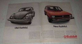 1977 Volkswagen Rabbit Ad - Old Faithful New Faithful - £13.80 GBP