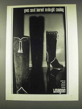 1977 Yves Saint Laurent Midnight Cowboy Boot Ad - £14.60 GBP