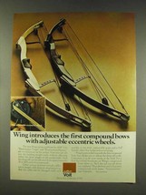 1977 AMF Voit Wing Presentation Target &amp; Hunter Bows Ad - £14.74 GBP