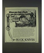 1977 Buck Knives Ad - Get a Friend Forever - £14.78 GBP