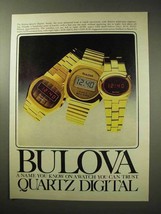 1977 Bulova Watch Ad - 82702, 82315 and 82673 - £14.57 GBP