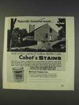 1977 Cabot&#39;s Stains Ad - Naturally Beautiful Wood - £14.77 GBP