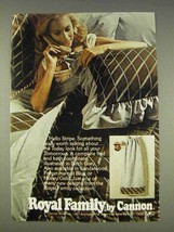 1977 Cannon Royal Family Linens Ad - Birch Grey Stripe - $18.49