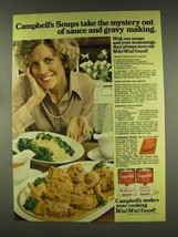 1977 Campbell&#39;s Cream Mushroom, Cheddar Cheese Soup Ad - £14.60 GBP