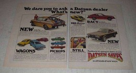 1977 Datsun Ad - B-210 Plus, 200-SX, 280-Z, 810 - $18.49
