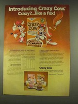 1977 General Mills Crazy Cow Cereal Ad - Like a Fox - £14.53 GBP