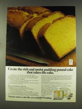 1977 Jell-O Ad - Sour Cream Pudding Pound cake recipe - $18.49