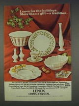 1977 Lenox China Ad - Lido Bowl, Holiday Dinner Set - £14.56 GBP