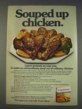 1977 Lipton Soup Mix Ad - Onion-Orange Glazed Chicken - $18.49