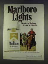 1977 Marlboro Lights Cigarettes Ad - Marlboro Man - £14.27 GBP