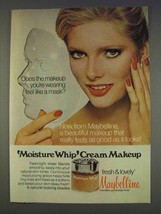 1977 Maybelline Moisture Whip Cream Makeup Ad - £14.56 GBP