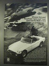 1977 MG MGB Car Ad - The Phrase Open Road - £13.89 GBP