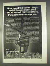 1977 Minolta XL-660 Movie Camera Ad - Seven Things - $18.49