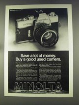1977 Minolta SR-T 201 Camera Ad - Save Money - £14.50 GBP