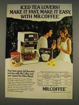 1977 Mr. Coffee Coffeemaker Ad - Iced Tea Lovers - £14.82 GBP