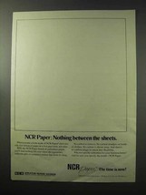 1977 NCR Paper Ad - Nothing Between the Sheets - £14.65 GBP