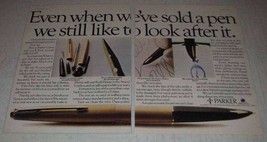 1977 Parker Cirrus Pen Ad - Like To Look After It - £14.60 GBP
