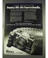 1977 Pentax ME Camera Ad - in German - £14.54 GBP
