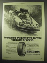 1977 Pirelli Cinturato P3 Tires Ad - Took Lot of Nerve - $18.49