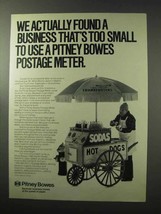 1977 Pitney Bowes Postage Meter Ad - Too Small - $18.49
