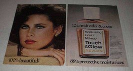 1977 Revlon Touch & Glow Moisturizing Liquid Makeup Ad - £14.73 GBP