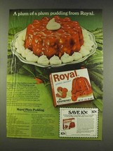 1977 Royal Gelatin Ad - A Plum of A Plum Pudding - £14.55 GBP