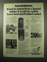 1977 Sears RoadHandler Tires Ad - Outperform a Legend - £14.60 GBP
