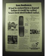 1977 Sears RoadHandler Tires Ad - Outperform a Legend - £14.54 GBP