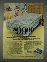 1977 Sears Twin Size Mattress Ad - Coil Construction - £14.60 GBP