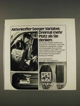 1977 Seeger Luggage Ad - in German - £14.69 GBP