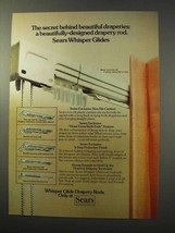 1977 Sears Whisper Glide Drapery Rods Ad - The Secret - $18.49