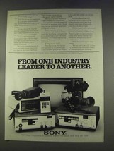 1977 Sony Betamax 300 Series Ad - Industry Leader - £14.76 GBP