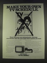 1977 Sony SL-8200 Betamax Deck Ad - Own TV Schedule - £14.76 GBP