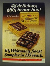 1977 Whitman&#39;s Sampler Ad - 48 Delicious Gifts One Box - £14.78 GBP