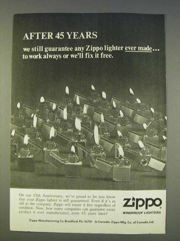 1977 Zippo Cigarette Lighters Ad - After 45 Years - $18.49