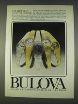 1978 Bulova Watch Ad - 50808 52887 50810 52889 52890 - £14.54 GBP