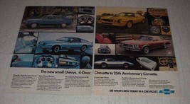 1978 Chevy Monza, Camaro Z28, Nova, Corvette Ad - £14.54 GBP