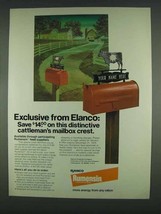 1978 Elanco Rumensin Ad - Cattleman's Mailbox Crest - £14.50 GBP