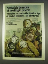 1978 Westclox Pocket Watch Ad - Conductor, Kentuckian - £14.77 GBP