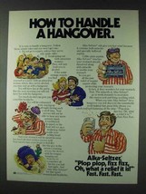 1978 Alka-Seltzer Medicine Ad - Handle a Hangover - £14.55 GBP