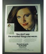 1978 Bausch &amp; Lomb Soflens Contact Lenses Ad - £14.54 GBP