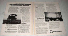 1978 Bell System Ad - Pumping More Out of Less Oil - £14.49 GBP