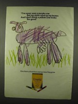 1978 Crayola Crayons Ad - Never Seen a Purple Cow - £14.50 GBP