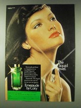 1978 Coty Emeraude Perfume Ad - The Liquid Jewel - £14.78 GBP