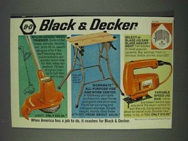 1978 Black & Decker Ad - Weed Trimmer,  Jig Saw - £14.53 GBP