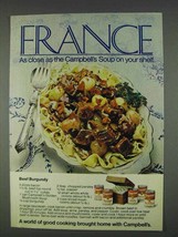 1978 Campbell's Soup Ad - Beef Burgundy Recipe - $18.49