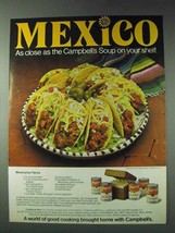 1978 Campbell's Soup Ad - Mexicanos Tacos Recipe - $18.49